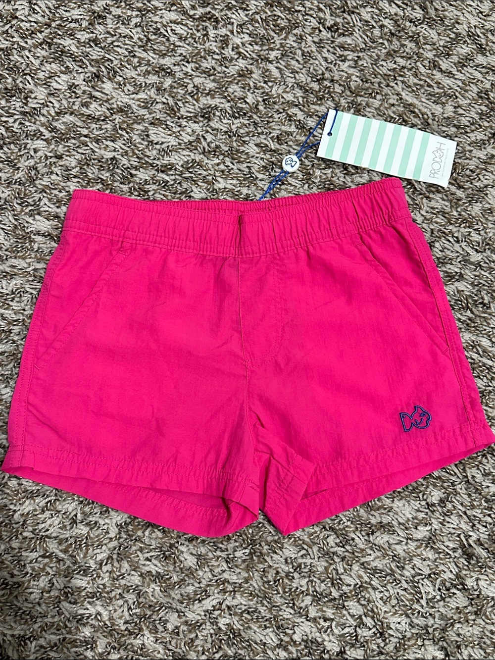 Prodoh Girls' Bright Pink Elastic-Waist Shorts